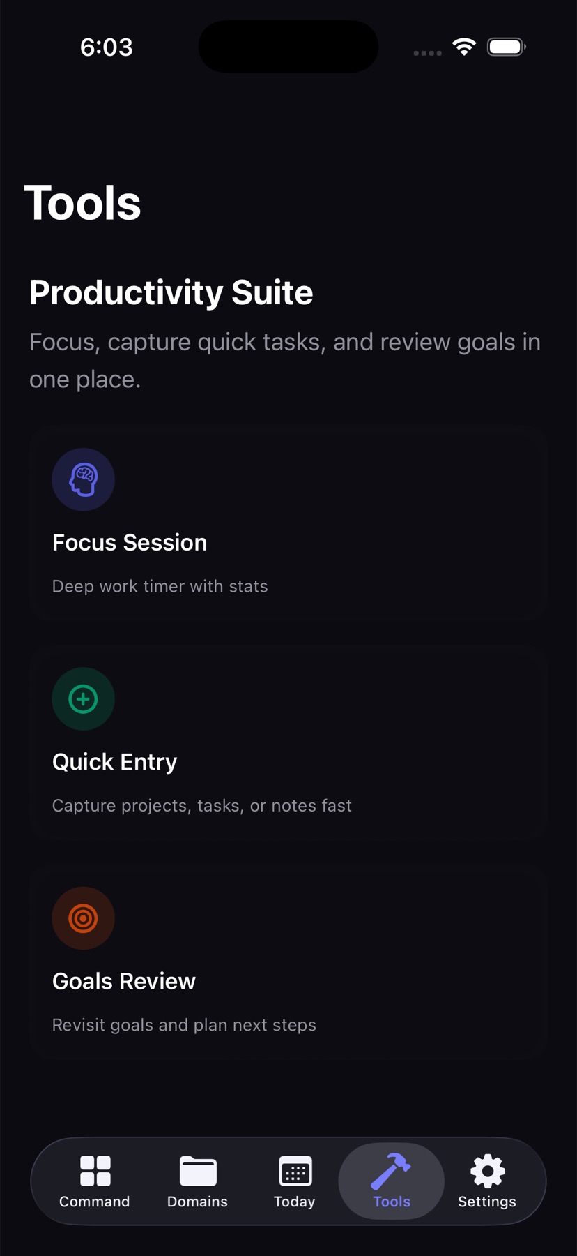 Today planner on iPhone